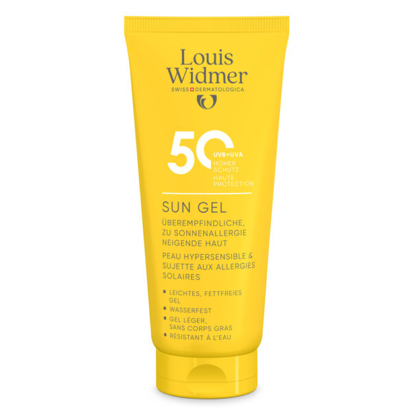 Louis Widmer Sun Gel 50 Hajusteeton 100 ml