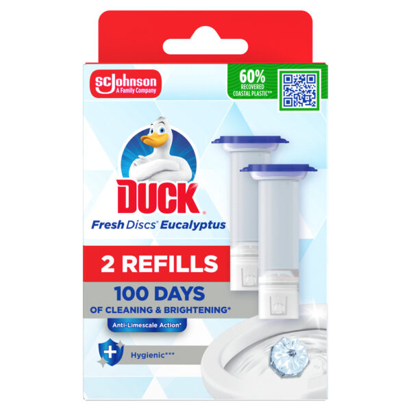 Duck Fresh Discs 2x36ml Eucalyptus wc-raikastin täyttöpakkaus