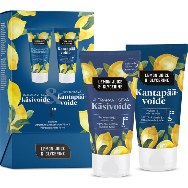 Lemon Juice & Glyserine Lahjapakkaus Ultraravitseva käsivoide ja Pehmentävä jalkavoide